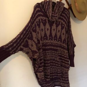 Free People Poncho Cape Sweater